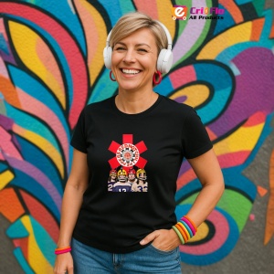 Tricou Red Hot Chili Peppers - Helmet Art, muzica INDIE, Dama | Barbat | Copii, Culoare Negru - Img 12