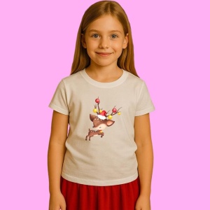 Tricou Ren Cu Cadouri, din bumbac 100%, tricou alb, Copii | Dama | Barbat