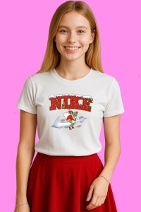 Tricou Retro Logo Grinch And Max, din bumbac 100%, tricou alb, Copii | Dama | Barbat