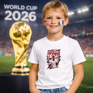 Tricou Robert Lewandowski Poland World Cup Fifa 2026 V4, din bumbac 100%, tricou alb, Copii | Dama | Barbat - Img 5