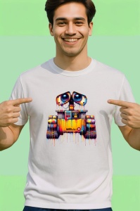 Tricou Robot wall e stil graffiti colorat Copii | Dama | Barbat - Img 2