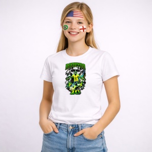 Tricou Rodrygo Brazil World Cup Fifa 2026, din bumbac 100%, tricou alb, Copii | Dama | Barbat - Img 3