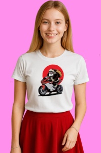 Tricou Santa Sport Bike, din bumbac 100% Copii | Dama | Barbat - Img 3
