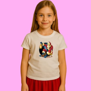Tricou Santa With Lantern, din bumbac 100% Copii | Dama | Barbat - Img 2