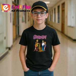 Tricou Scooby doo gasca de detectivi adolescenti si un caine fricos, Copii | Dama | Barbat , tricou negru