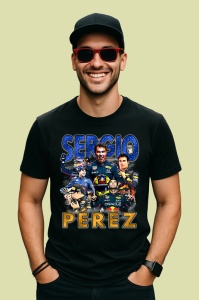 Tricou Sergio Perez Colaj Pilot Red Bull Echipa Formula 1, Copii | Dama | Barbat - Img 4