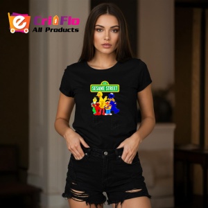 Tricou Sesame street emisiune educativa cu papusi colorate si personaje haioase, Copii | Dama | Barbat , tricou negru - Img 7