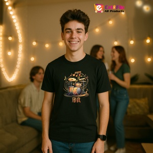 Tricou Set Tobe Muzica Live, Copii | Dama | Barbat, culoare negru - Img 6