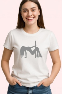 Tricou Silueta Fata Intinsa Design Negru V3, din bumbac 100% , tricou alb pentru Dama | Barbat
