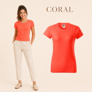 Tricou simplu damă, clasic lejer basic pentru femei | 44 de culori disponibile XS - 2XL - Img 22