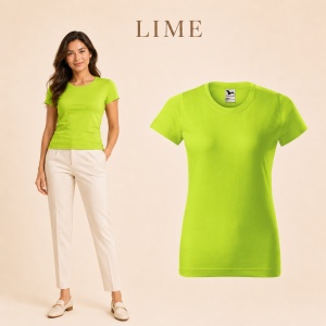 Tricou simplu damă, clasic lejer basic pentru femei | 44 de culori disponibile XS - 2XL - Img 52