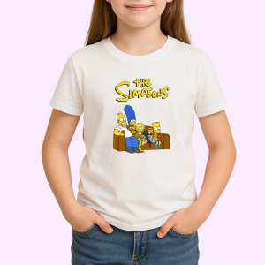 Tricou simpson marge si familia pe canapea intr o scena celebra, Copii | Dama | Barbat