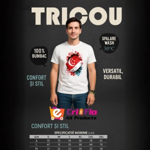 Tricou Singapore Steag Splash Art, Copii | Dama | Barbat - Img 5