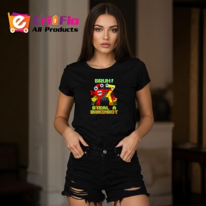 Tricou SIX SEVEN 67 Brainrot Meme Style, din bumbac 100%, tricou negru, Copii | Dama | Barbat - Img 3