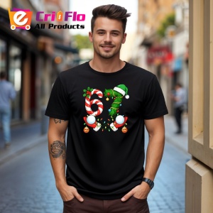Tricou SIX SEVEN 67 Decor Craciun Verde, din bumbac 100%, tricou negru, Copii | Dama | Barbat - Img 2