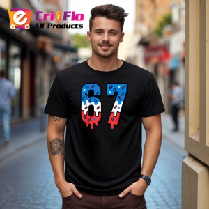 Tricou SIX SEVEN 67 Drip Tricolor, din bumbac 100%, tricou negru, Copii | Dama | Barbat - Img 3