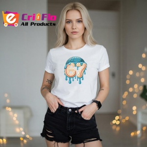 Tricou SIX SEVEN 67 Inghetata Topita, din bumbac 100%, tricou alb, Copii | Dama | Barbat