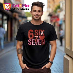 Tricou SIX SEVEN 67 Iubire Vintage, din bumbac 100%, tricou negru, Copii | Dama | Barbat