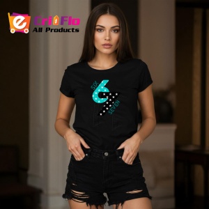 Tricou SIX SEVEN 67 Stele Contrast, din bumbac 100%, tricou negru, Copii | Dama | Barbat - Img 3
