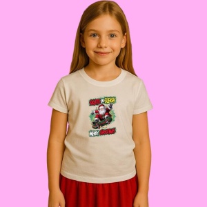 Tricou Skate Or Sleigh Santa, din bumbac 100%, tricou alb, Copii | Dama | Barbat
