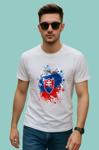 Tricou Slovakia Steag Splash Art, Copii | Dama | Barbat - Img 2