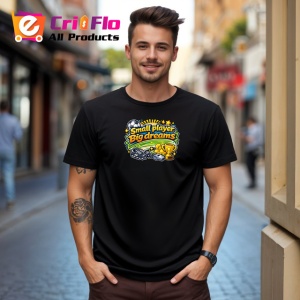 Tricou Small Player Big Dreams Trofeu Fotbal V1, din bumbac 100%, tricou negru Copii | Dama | Barbat - Img 5