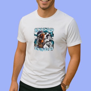 Tricou Snoop Dogg - Blue & White Throwback, muzica Not Applicable, Dama | Barbat | Copii - Img 2