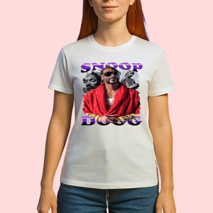Tricou Snoop Dogg - Red Jacket, muzica Hip-Hop (Gangsta Rap), Dama | Barbat | Copii