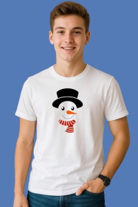 Tricou Snowman Fata V9, din bumbac 100%, tricou alb, Copii | Dama | Barbat - Img 2