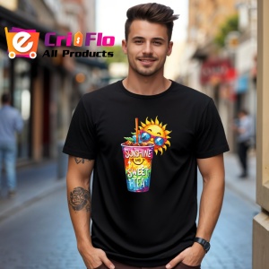 Tricou Soare cu ochelari si pahar text sunshine and sweet tea vara relaxata Copii | Dama | Barbat Barbat - Img 17