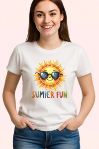 Tricou Soare zambitor cu ochelari text summer fun grafica jucausa Copii | Dama | Barbat Barbat - Img 3