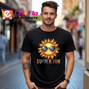 Tricou Soare zambitor cu ochelari text summer fun grafica jucausa Copii | Dama | Barbat Barbat - Img 17