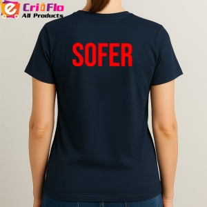 Tricou SOFER , Personalizat | Unisex Dama si Barbat, Albastru Inchis - Img 3