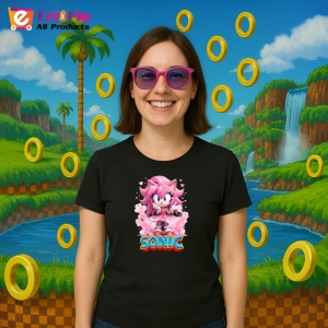Tricou Sonic Amy - Gingasie Magica Copii | Dama | Barbat - Img 3
