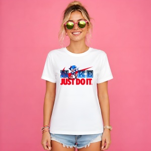 Tricou Sonic Ariciul Albastru Super Viteza Urban Street Design, din bumbac 100% Copii | Dama | Barbat - Img 3