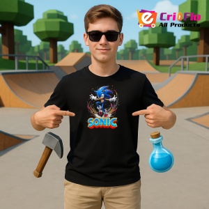 Tricou Sonic - Atac Vortex Copii | Dama | Barbat - Img 10