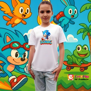 Tricou Sonic - Saltul Fulger Copii | Dama | Barbat - Img 4