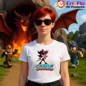 Tricou Sonic Shadow - Razboinicul Sabiei Rosii Copii | Dama | Barbat - Img 11