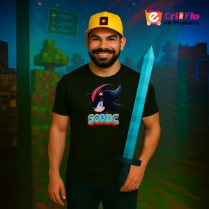Tricou Sonic Shadow - Univers Intunecat Copii | Dama | Barbat - Img 2