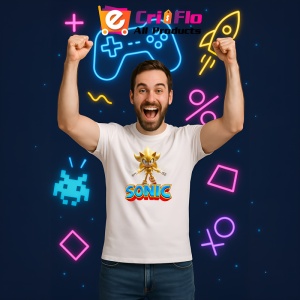 Tricou Sonic Super Tricou Sonic - Forta de Aur Copii | Dama | Barbat - Img 10