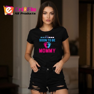 Tricou Soon To Be Mommy Loading, din bumbac 100%, tricou negru, Dama | Barbat - Img 2