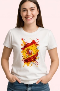Tricou Spain Steag Splash Art, Copii | Dama | Barbat - Img 4