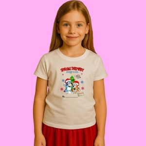 Tricou Special Delivery Prieteni Iarna Merry Christmas, din bumbac 100%, tricou alb, Copii | Dama | Barbat - Img 2
