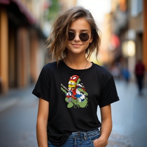 Tricou Spiderbart Tricou Negru - Copii | Dama | Barbat