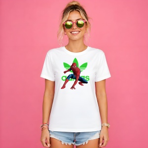 Tricou Spiderman Pozitie Lupta Logo Verde Urban Hero Design, din bumbac 100% Copii | Dama | Barbat