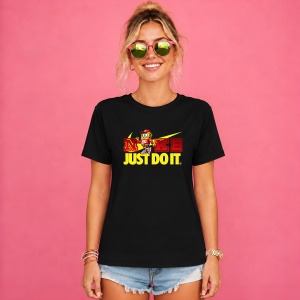 Tricou Spongebob Squarepants Yellow Urban Vibe Logo Rosu, din bumbac 100%, tricou negru, Copii | Dama | Barbat - Img 2
