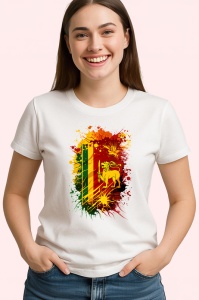 Tricou Sri Lanka Steag Splash Art, Copii | Dama | Barbat - Img 4