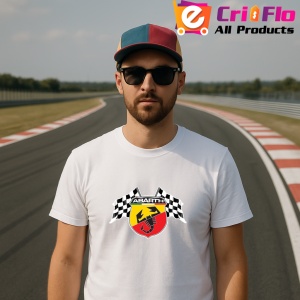 Tricou Steaguri Cu Logo Abarth | Unisex Dama si Barbat - Img 2
