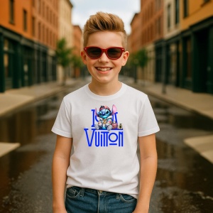 Tricou Stich Gangsta Street Tricou Alb - Copii | Dama | Barbat - Img 2