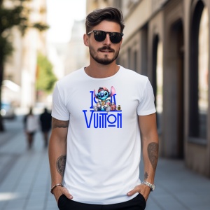 Tricou Stich Gangsta Street Tricou Alb - Copii | Dama | Barbat - Img 9